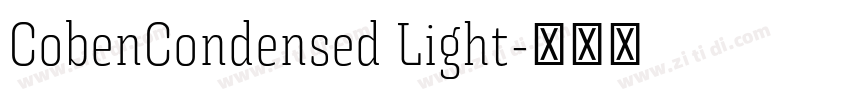 CobenCondensed Light字体转换